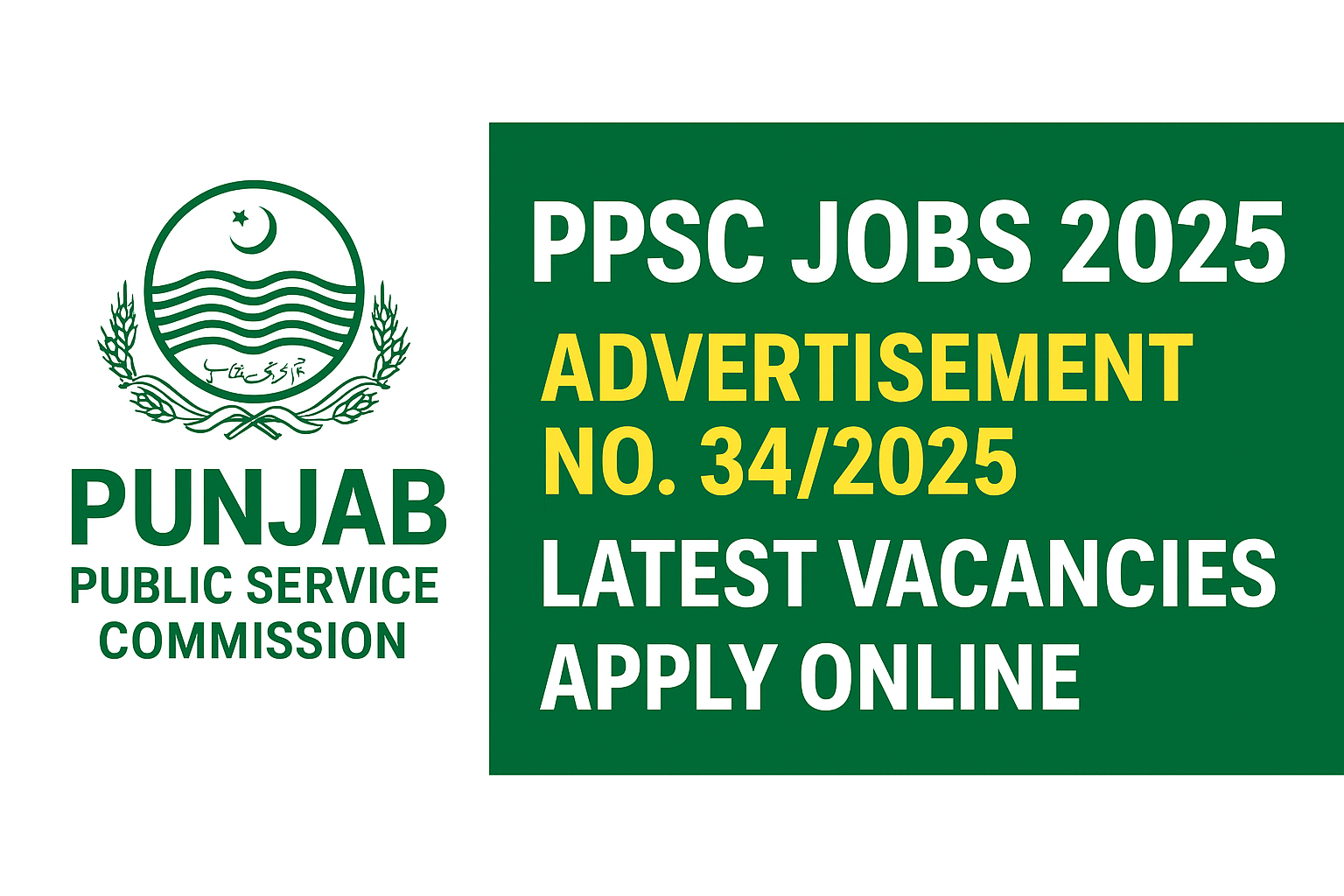 PPSC Jobs 2025 – Advertisement No. 34/2025