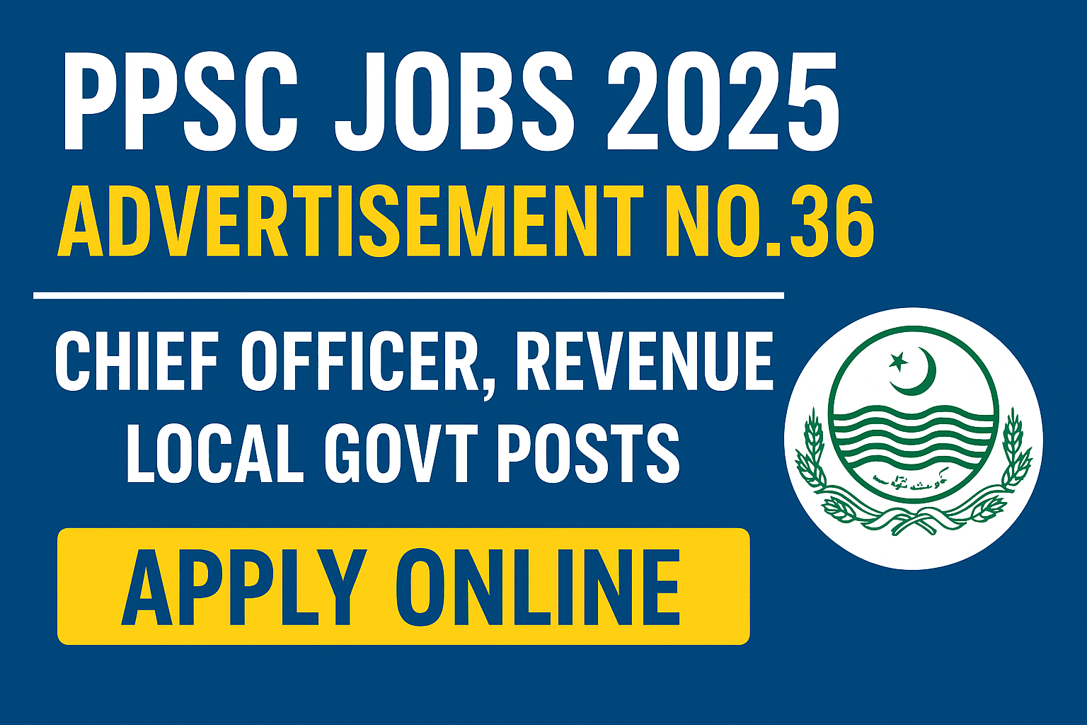 PPSC Jobs 2025 Advertisement No. 36