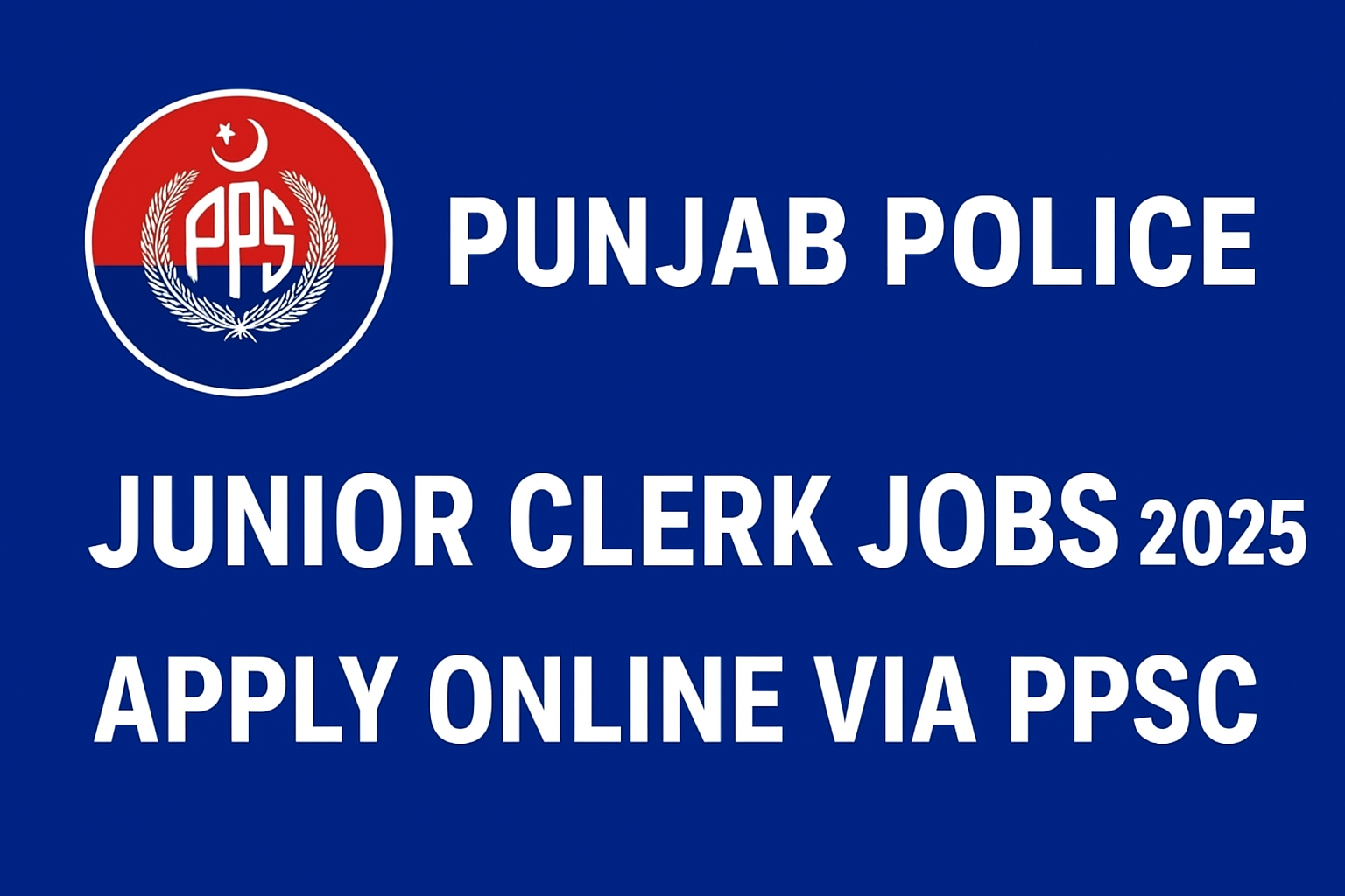 Punjab Police Junior Clerk Jobs 2025